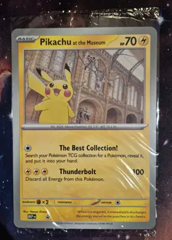 Pikachu At The Museum Oversized Promo Pokemon TCG Card NEW SEALED - Image 1