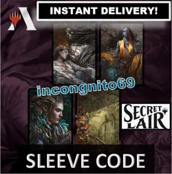 MAGIC MTG ARENA CODE CARD SECRET LAIR SLEEVES MAGALI VILLENEUVE ARTIST SERIES - Image 1