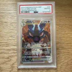 Pokemon TCG Crown Zenith Promo Lucario VSTAR SWSH291 PSA 10 Gem Mint - Image 1