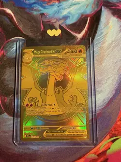 Pokemon TCG M Charizard x EX 130/094 Secret Gold Hyper Rare NM Fast Shipping - Image 1