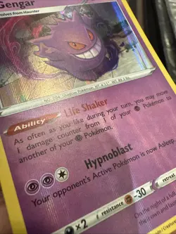 Pokemon TCG Gengar Sword & Shield Base Set 085/202 Holo MINT HOLO BLEED ERROR!!! - Image 3