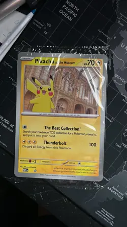 Pikachu At The Museum Jumbo Promo Card - Image 1