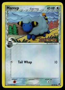 Pokemon Card - Mareep Dragon Frontiers 54/101 Common Reverse Holo Stamped - Image 1