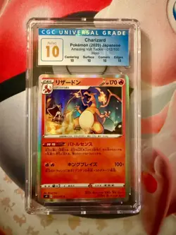 2020 Japanese Pokemon TCG Charizard Amazing Volt Tackle 012/100CGC PERFECT 10 - Image 1