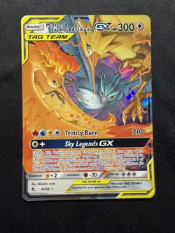 Pokemon - Moltres & Zapdos & Articuno GX 44/68 Hidden Fates Holo NM - Image 1