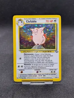 Clefable 1/64 Holo Jungle Set Pokemon Card WOTC Played - Image 1