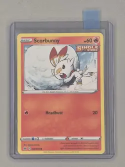 Pokemon TCG Scorbunny 026/198 Card Chilling Reign Non-Holo Rare Mint - Image 2