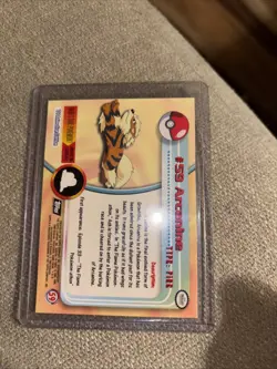 1999 topps Pokemon TV Animation Edition Series 1 Holo Foil #59 Arcanine #troy - Image 5