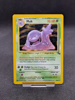 Muk 13/62 Fossil Set Holo Rare Pokemon WOTC LP/Played - Image 1