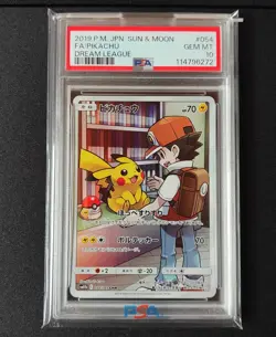 PSA 10 Pikachu Dream League CHR 054 Full Art Gem Mint Pokemon Card Red - Image 1
