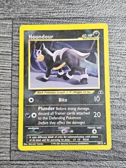 Houndour 39/75 Neo Discovery Basic Pokemon Card LP WOTC - Image 1