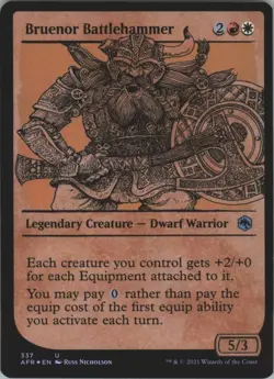 Bruenor Battlehammer (Showcase) #337 Foil (LP) Forgotten Realms AFR Magic MTG - Image 1