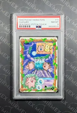 Pokemon PSA 8 Clefairy #11 Sealdass Stitch Touch 1998 Japanese - Image 2