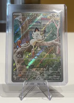 Meowth Illustration Rare Holo 106/094 PFL EN - NM Condition Pokemon TCG - Image 1