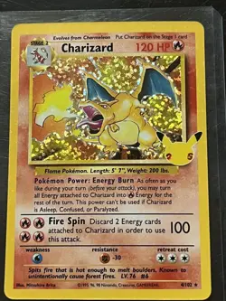 Pokemon TCG Charizard Holo Card 4/102 Celebrations 25th Anniversary - Image 1