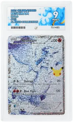 Pokemon Reshiram Holo Card 113/114 Celebrations 25th Anniversary Edition Ace 9 - Image 3