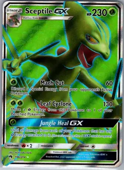 Sceptile GX (Full Art) 196/214 SM - Lost Thunder - Pokemon Card - NM - Image 1