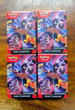 Pokemon TCG Scarlet & Violet Destined Rivals Booster Bundle Lot of 4 Sealed - Image 1