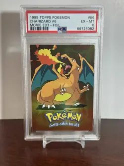 1999 Topps Pokemon the First Movie Charizard Evolutions #E6 Foil Psa 6 - Image 1
