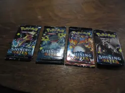 AWESOME Pokemon 4x Shining Fates Booster Packs Factory Sealed - All 4 Art Sets! - Image 1