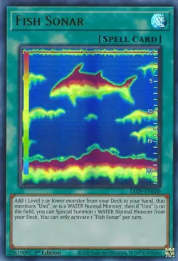 Fish Sonar-Ultra Rare - 1st Edition - LED9-EN020 - Legendary Duelists: Duels ... - Image 1