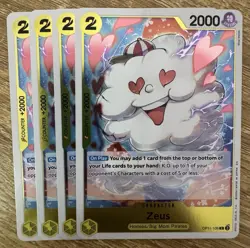 4 x One Piece TCG OP11-106 Rare (R) Zeus NM English (Playset) - Image 1