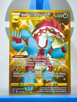 Galarian Obstagoon SWSH: Vivid Voltage 198/185 Gold Secret Rare - Pokemon TCG - Image 3