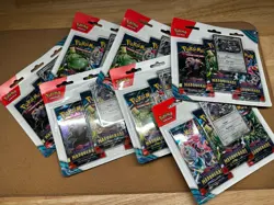 Lot Of 7 Pokemon Twilight Masquerade 3 Pack Blister - Revavroom Promo - Image 1