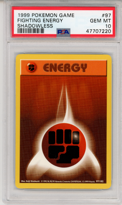 1999 POKEMON GAME FIGHTING ENERGY SHADOWLES- PSA 10 - GEM MT #97 97/102 GENUINE - Image 1