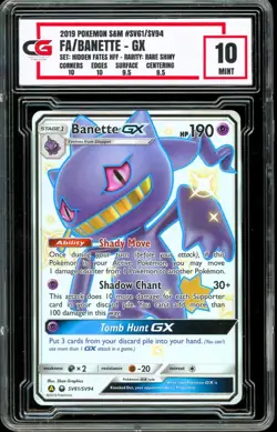 2019 Pokemon Sun & Moon SV61 Hidden Fates FA Banette GX Holo ~ CG 10 - Image 1