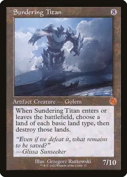 NM Sundering Titan, MTG, The Brothers' War Retro Artifacts, Magic, 57 - Image 1