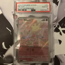 Pokemon Card PSA 10 Milcery 152/142 Stellar Crown Illustration Rare IR 2024 - Image 1
