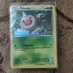 Weedle 1/12 McDonalds Promo 2013 Holo Rare Pokemon Card DMG - Image 1