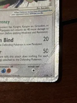Pokemon Black Star Promo Rayquaza Ex 039 Holo Rare HP - Image 3
