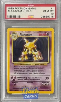Pokemon Base Set #1 Alakazam Holo PSA 10 1999 - Image 1