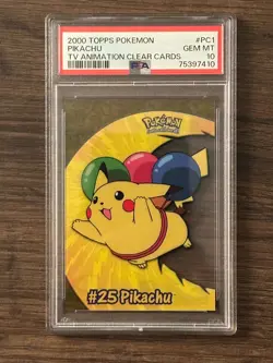 2000 TOPPS Pokemon Pikachu TV Animated Clear Cards PSA 10 PSA Cert # 75397410 - Image 3
