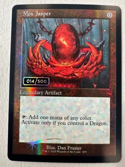 Magic the gathering Serialized Mox Jasper Tarkir Low # 014/500 RARE Beauty MINT - Image 1