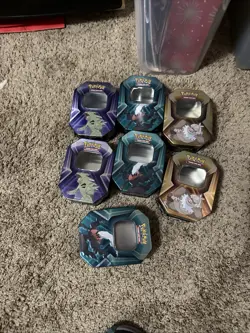 Pokemon TCG Triple Whammy Tins Tyranitar Darkrai Slaking 7 Tins Empty No Cards - Image 3