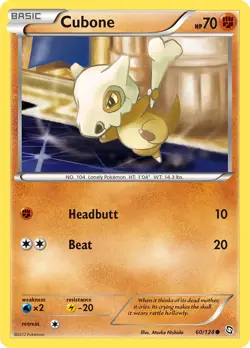 Cubone 60/124 Dragons Exalted Pokemon Card NM - Image 1