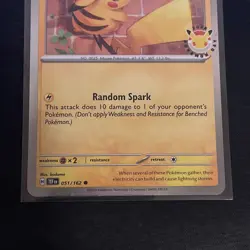 ‼2026 Pikachu 051/162 Pokemon Day 30th Anniversary Stamped Promo TCG Cosmo Holo - Image 3