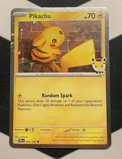 Pikachu - 051 /162 Stamped - 2026 Pokemon Day 30th Anniversary Promo - Image 1