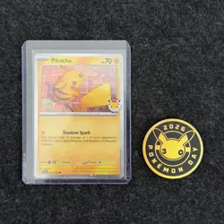 Pikachu 051 /162 Stamped 2026 Pokemon Day 30 Promo TCG With Coin - Image 5