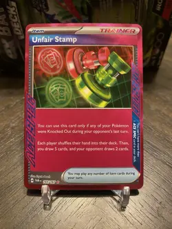 Unfair Stamp 165/167 Pokemon TCG Twilight Masquerade Ace Spec Rare Trainer - NM - Image 1