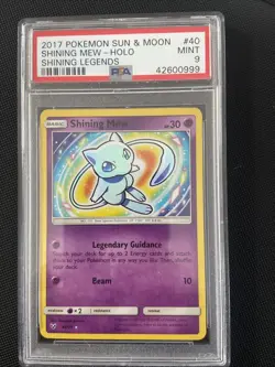 2017 Shining Mew Holo Pokemon #40/73 Sun & Moon Shining Legends PSA 9 - Image 1