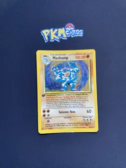 Pokemon TCG Machamp Base Set 8/102 1st Edition Holo Rare MP. - Image 1