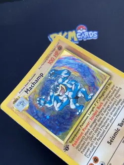 Pokemon TCG Machamp Base Set 8/102 1st Edition Holo Rare MP. - Image 2