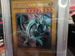 Yugioh Blue-Eyes White Dragon BPT-009 PSA 7 NM Secret Rare 2003 - Image 2