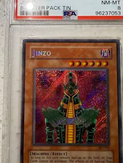 2003 Yu-Gi-Oh Jinzo BPT-011 Secret Rare PSA 8- Heavy Foil Bleed 🩸 - Image 3