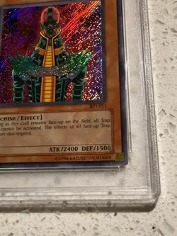 2003 Yu-Gi-Oh Jinzo BPT-011 Secret Rare PSA 8- Heavy Foil Bleed 🩸 - Image 5