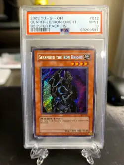 2003 Yu-Gi-Oh! Gearfried The Iron Knight BPT-012 PSA 9 MINT - Image 1